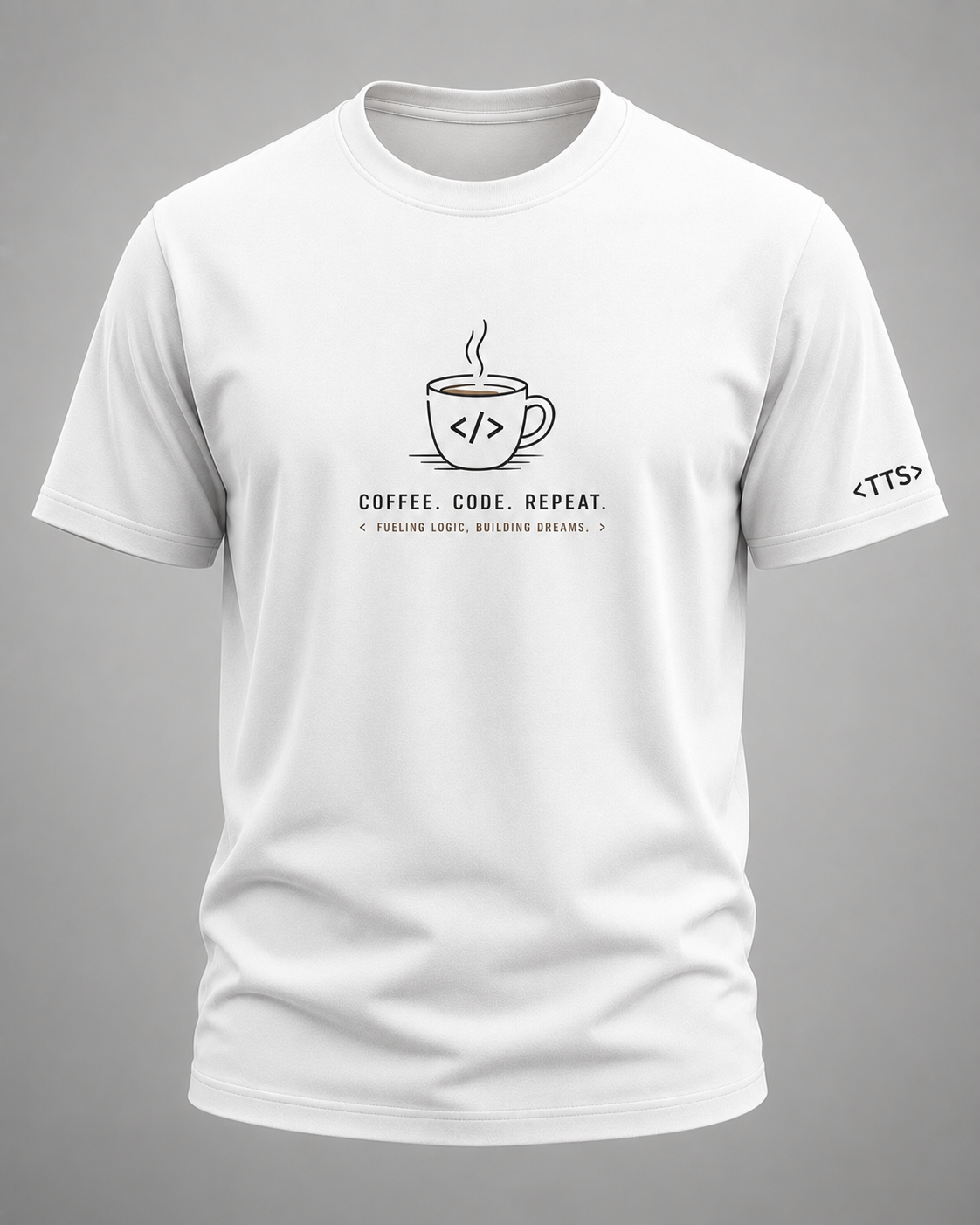 Coffee Code Repeat Cotton T Shirt