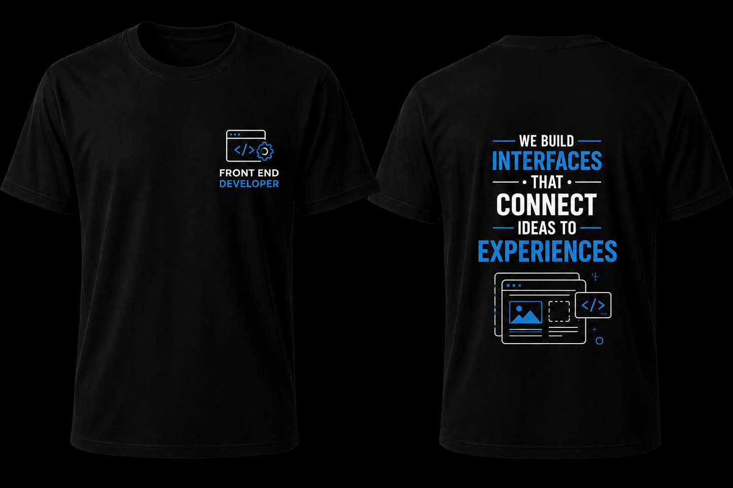 Front End Developer Dual Graphics T Shirt