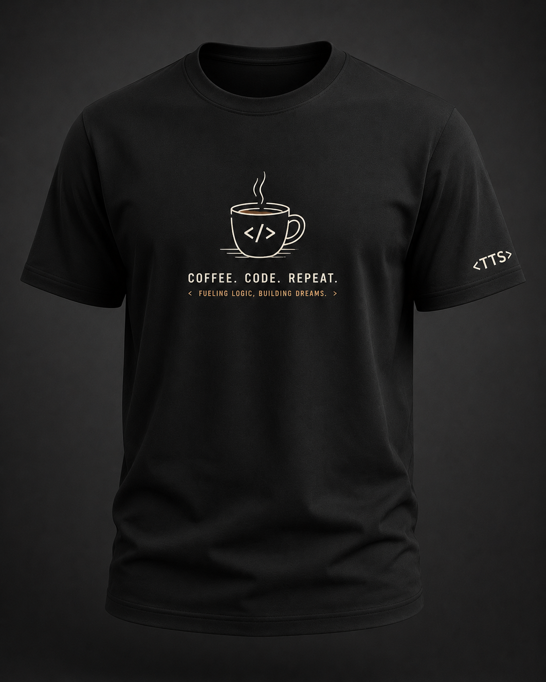 Coffee Code Repeat Cotton T Shirt