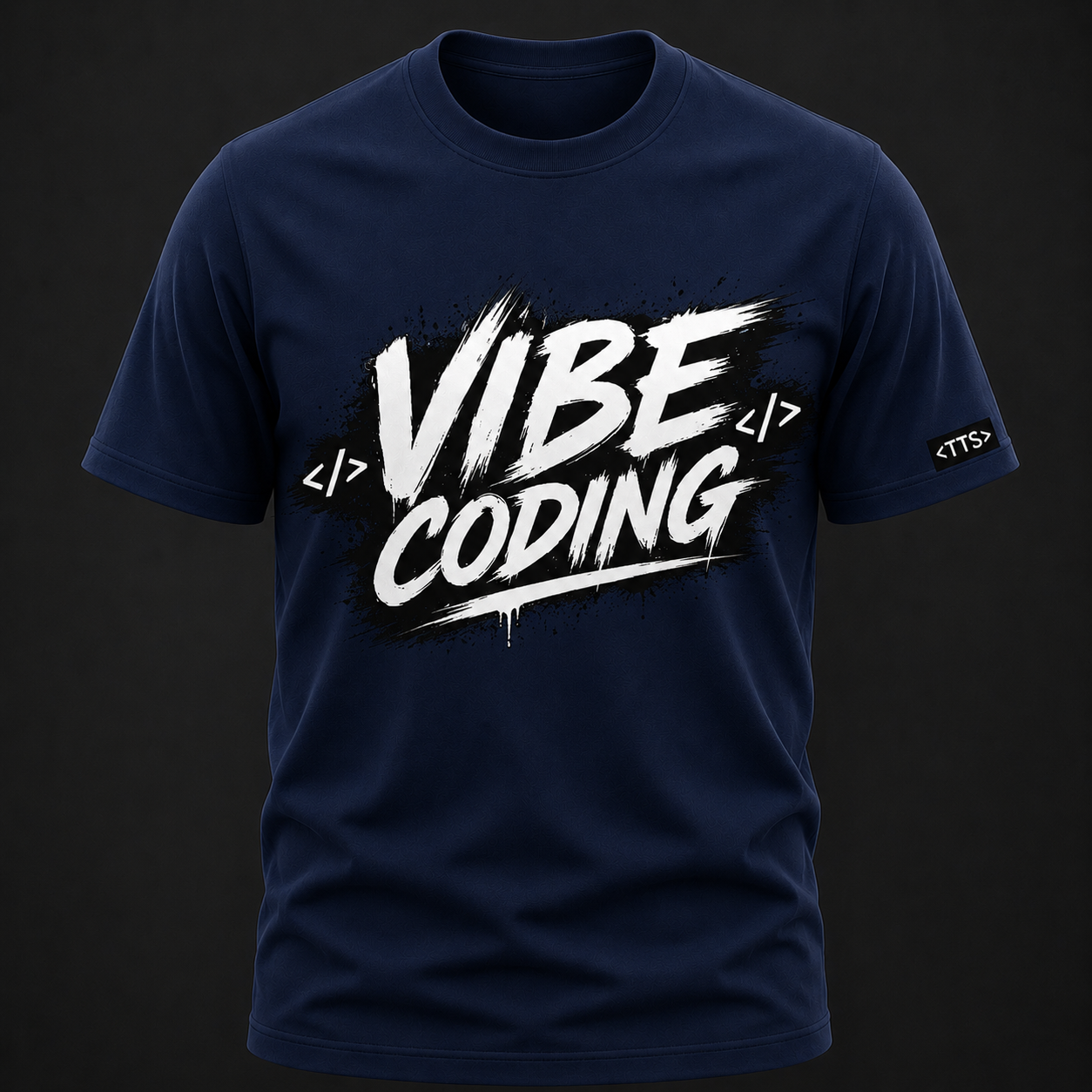 Vibe Coding Typography Cotton T Shirt