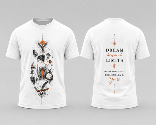 Dream Beyond Limits Dual Graphics Cotton T Shirt