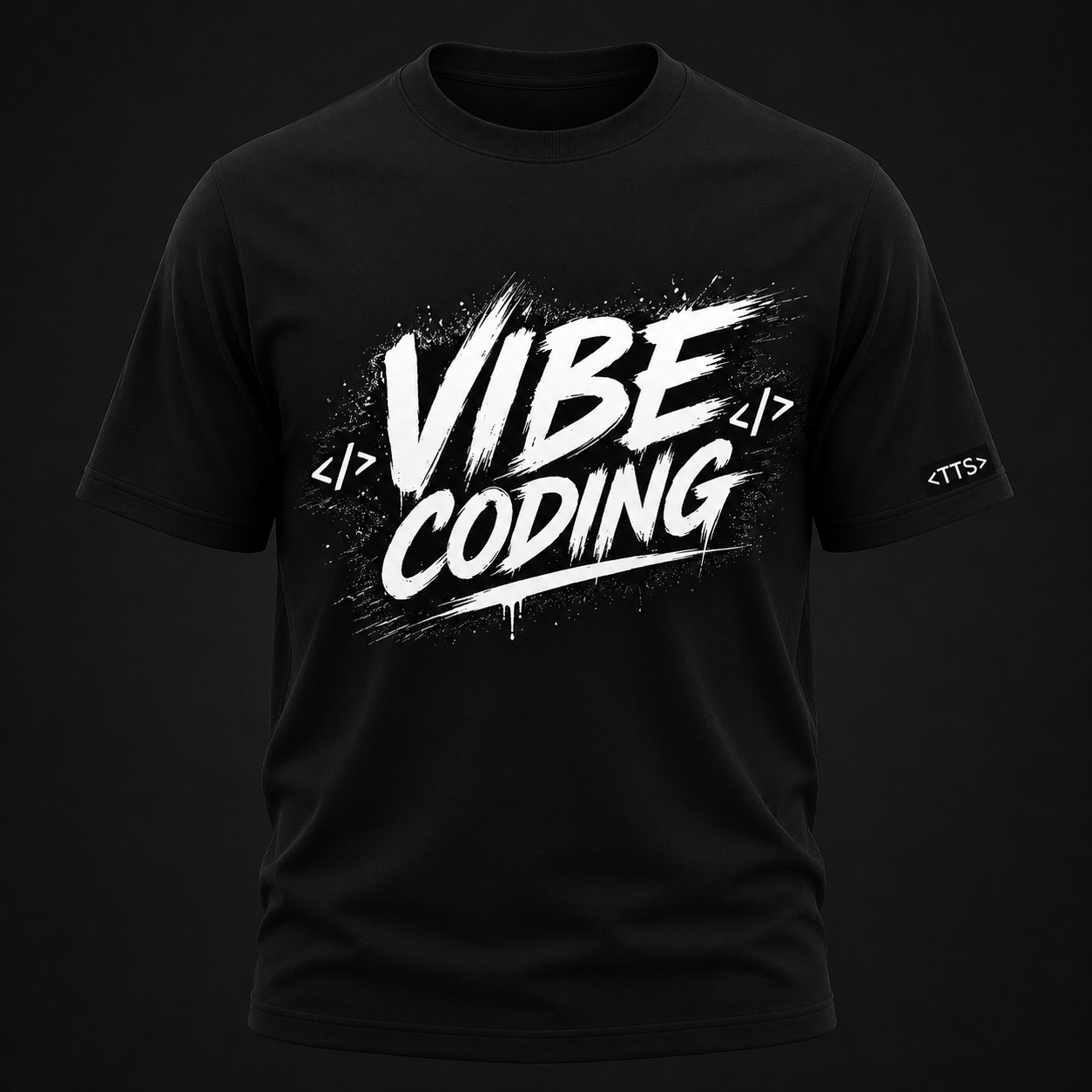 Vibe Coding Typography Cotton T Shirt