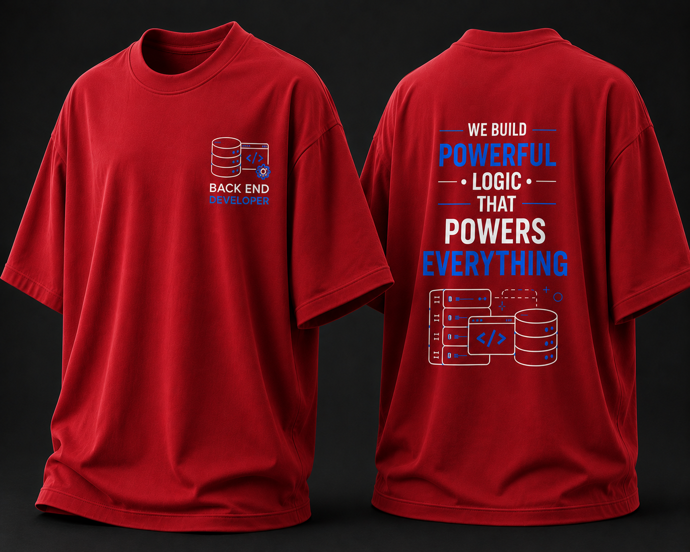 Backend Developer Oversized Cotton T Shirt