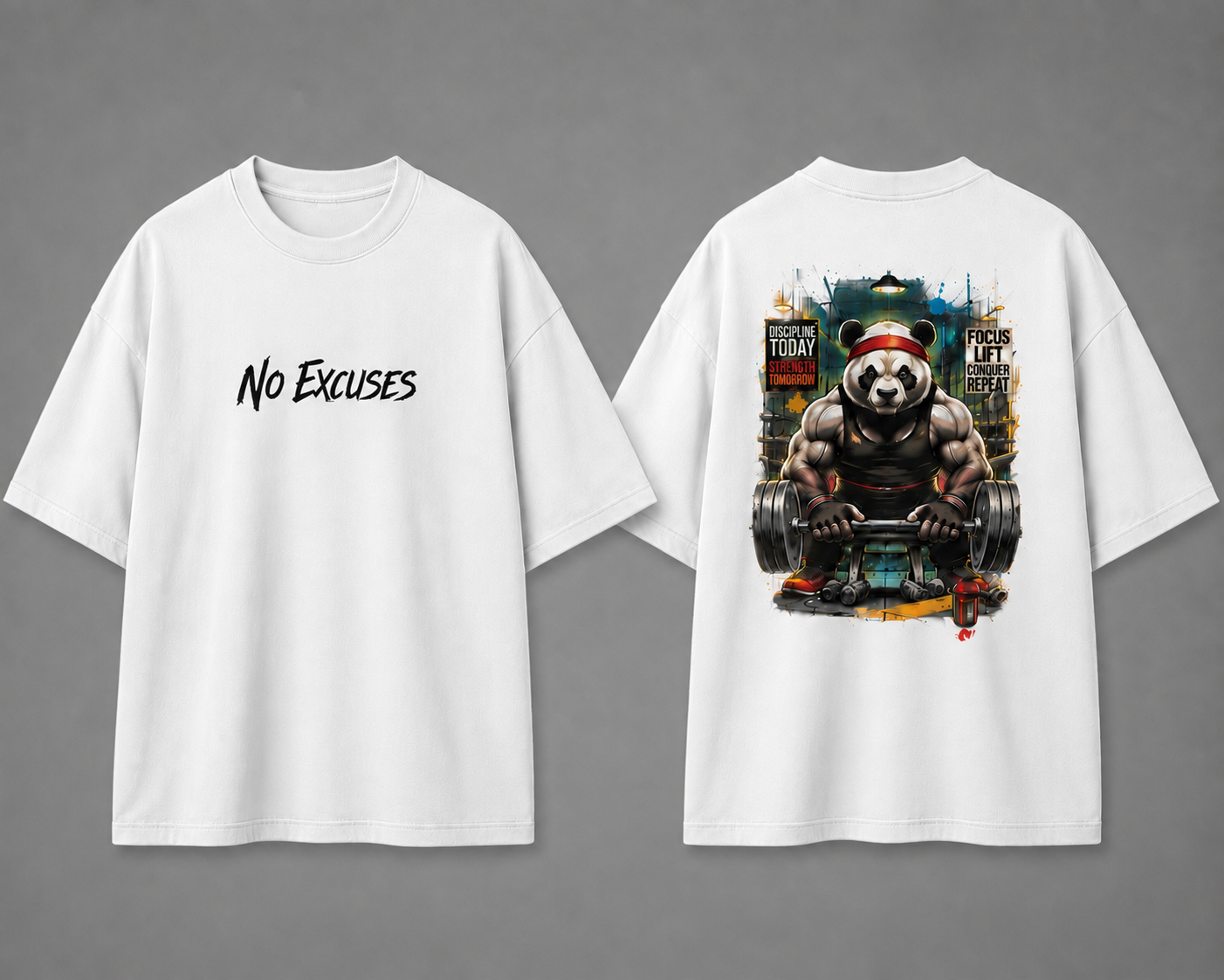Workout Panda Oversized Cotton T Shirt
