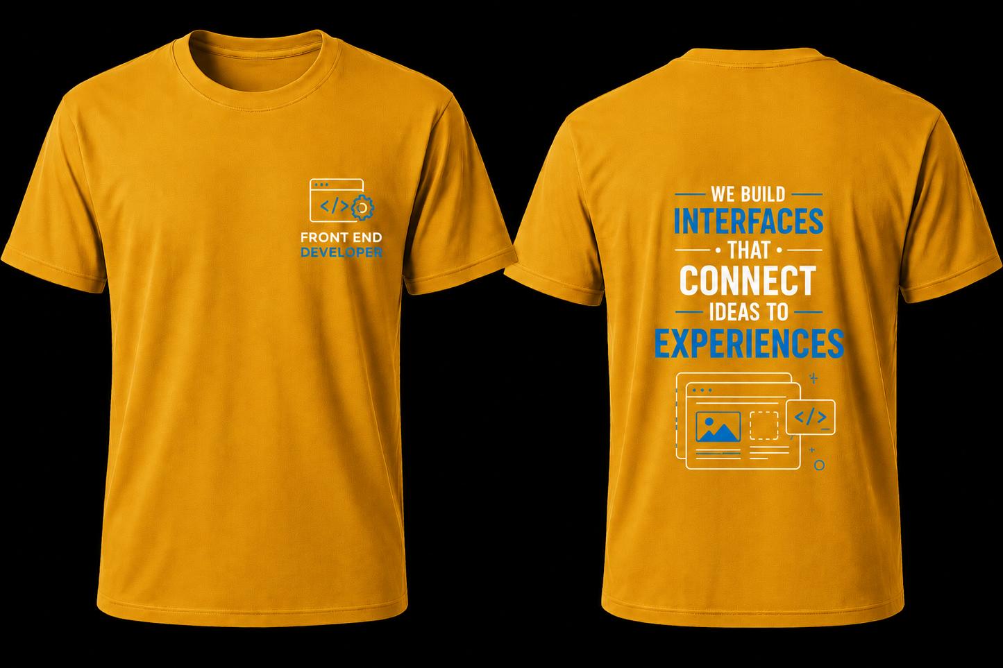 Front End Developer Dual Graphics T Shirt
