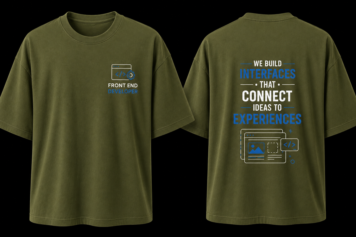 Front End Developer Oversized Cotton T Shirt