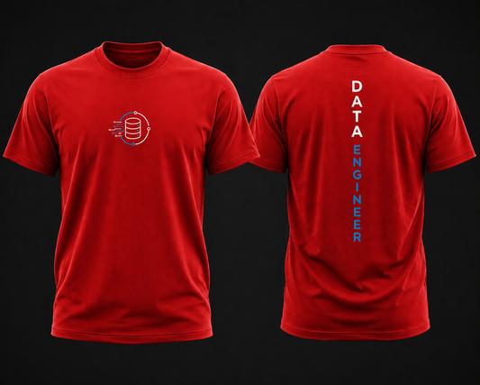 Data Engineer Vertical Dual Graphics T Shirt