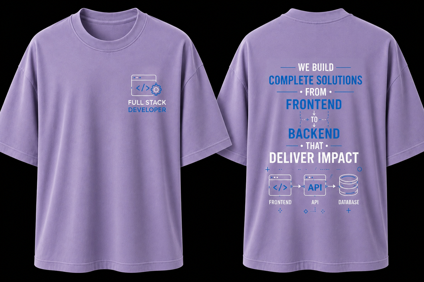 Full Stack Developer Oversized Cotton T Shirt