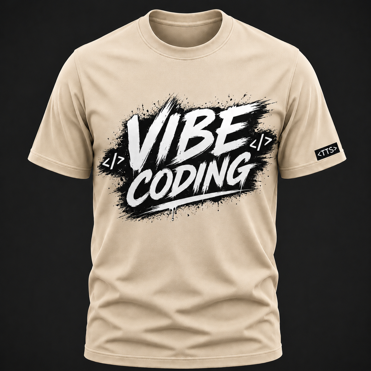 Vibe Coding Typography Cotton T Shirt