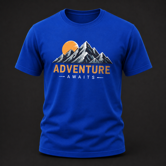 Adventure Awaits Cotton T Shirt