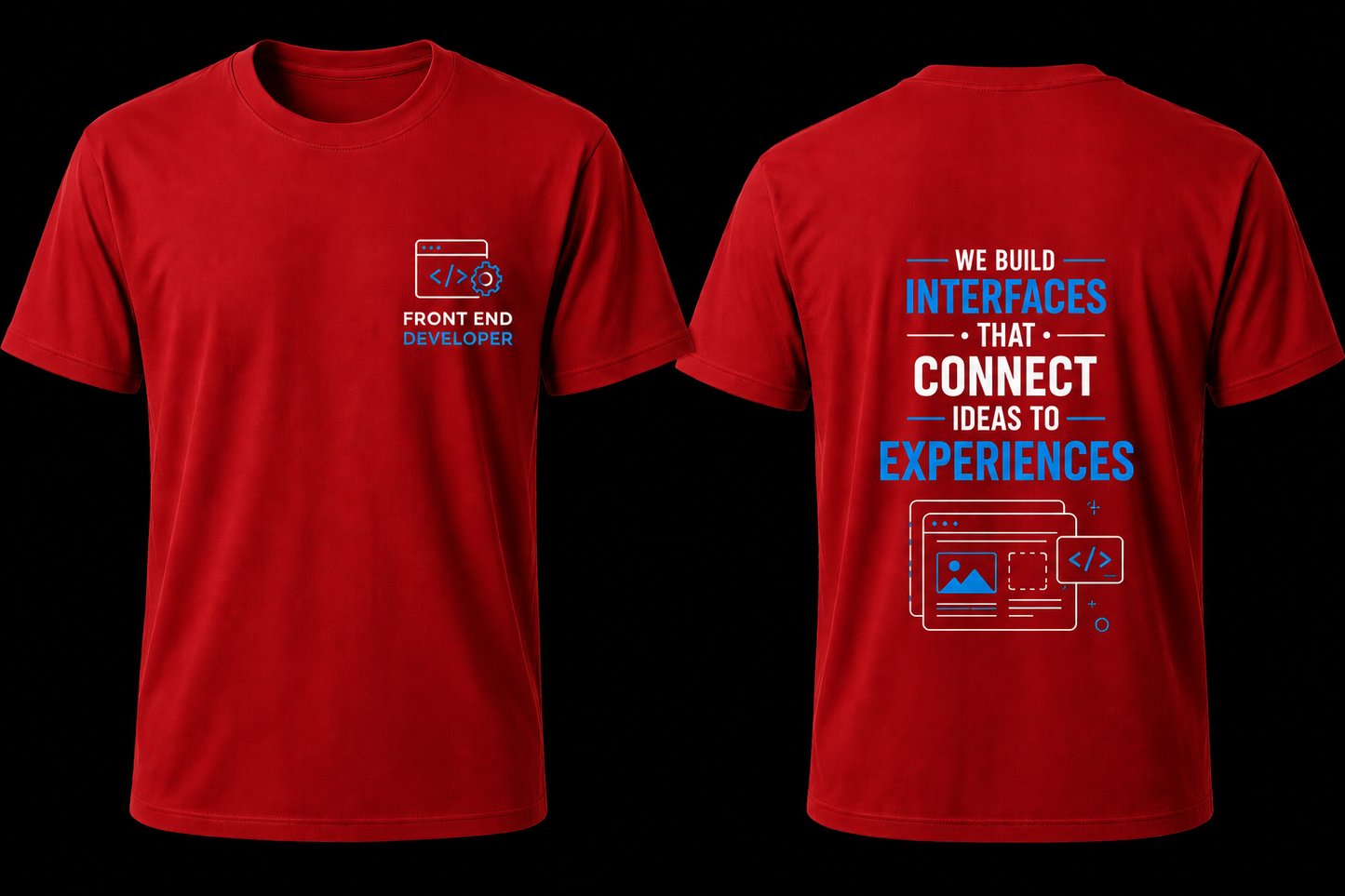 Front End Developer Dual Graphics T Shirt