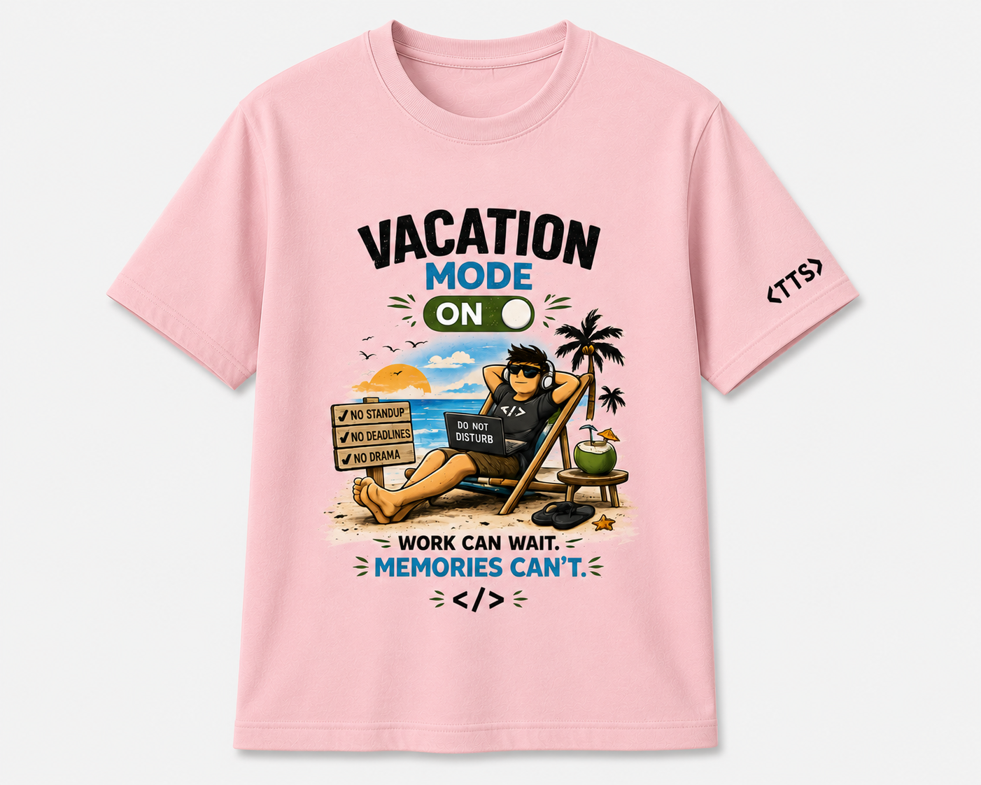 Vacation Mode Cotton T Shirt