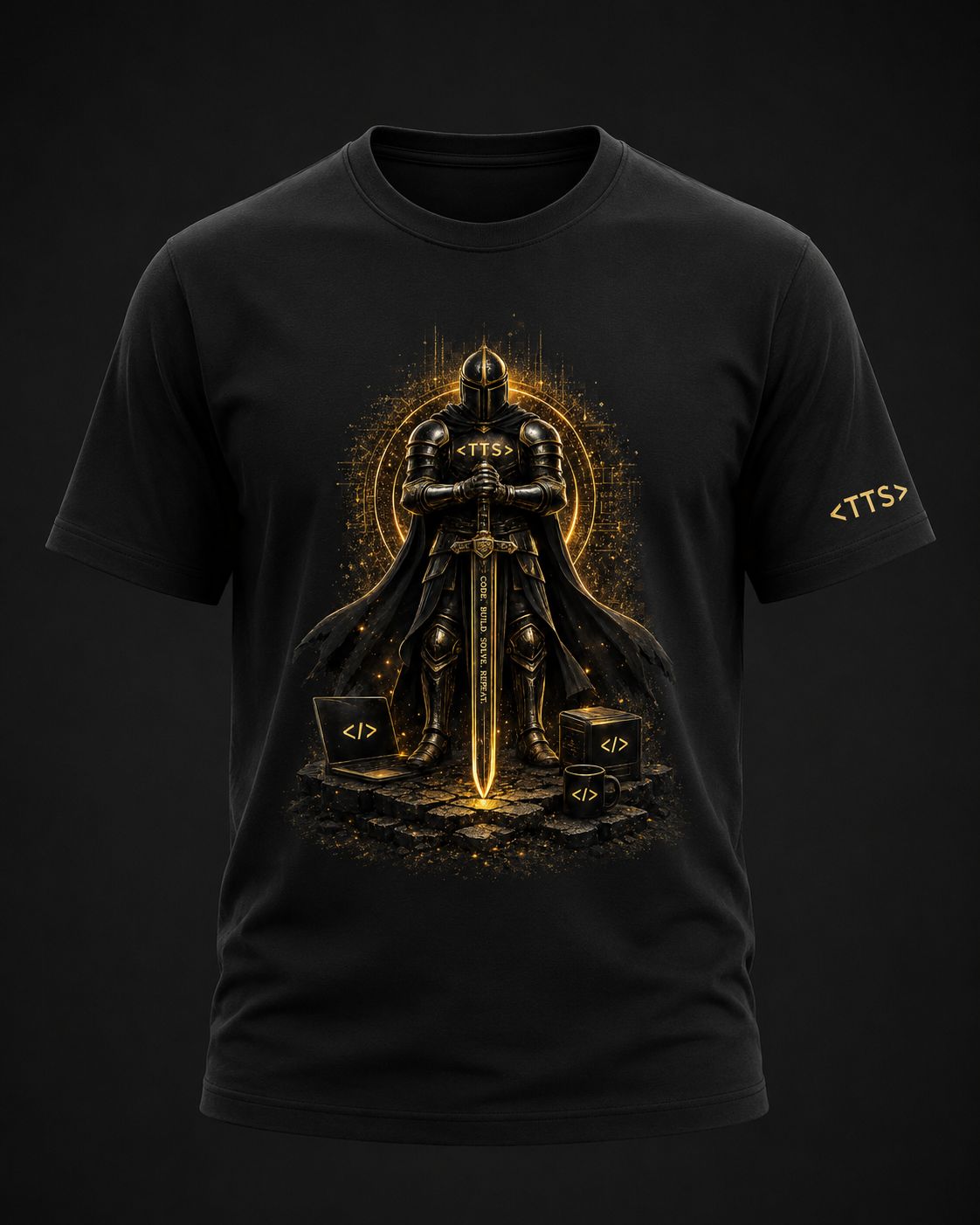 Standing Knight Cotton T Shirt