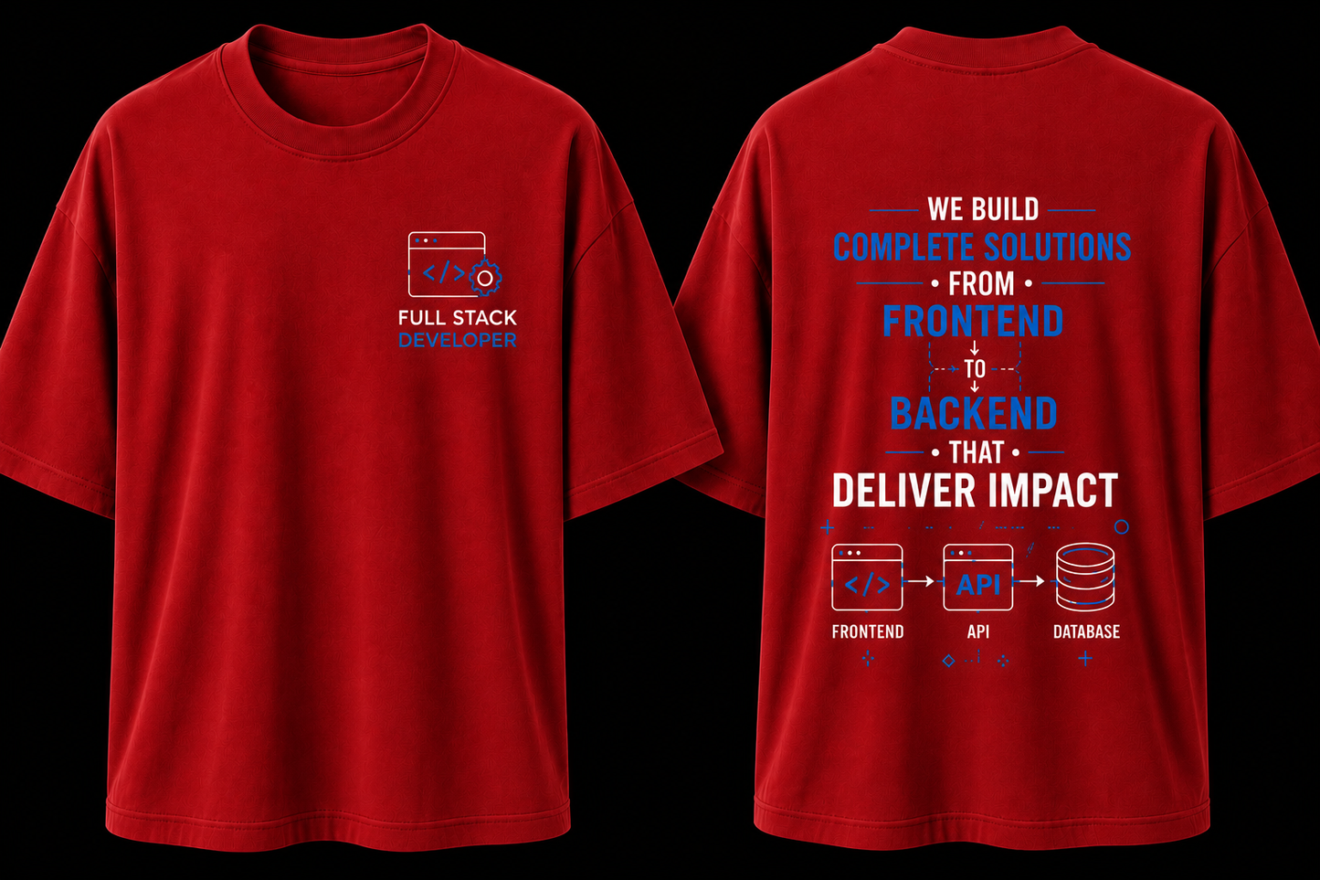 Full Stack Developer Oversized Cotton T Shirt