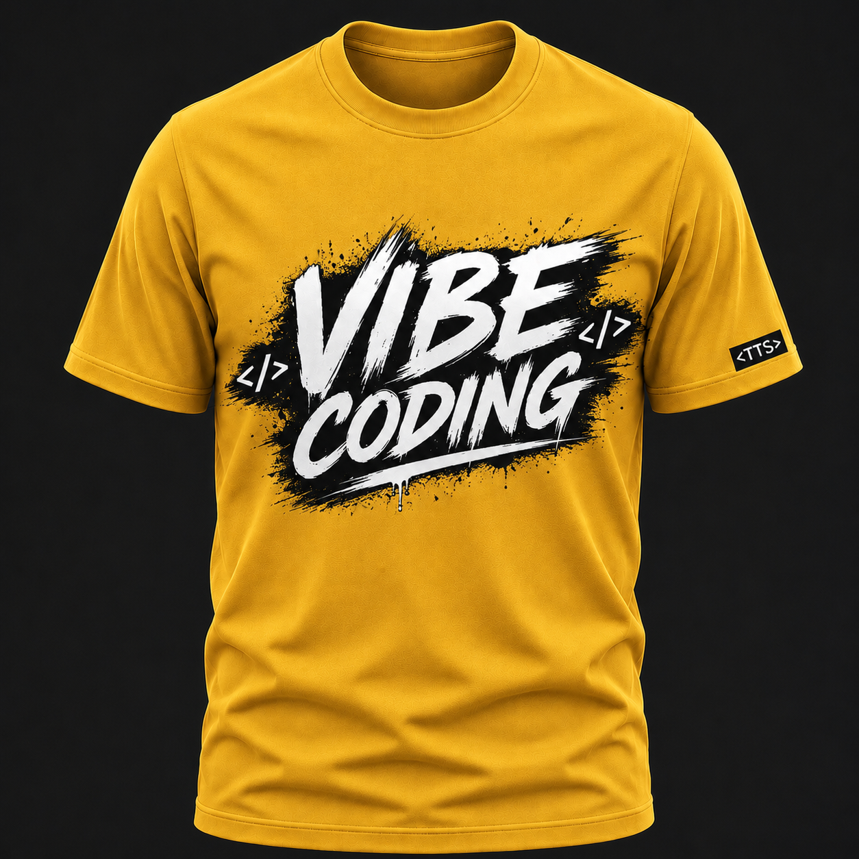 Vibe Coding Typography Cotton T Shirt