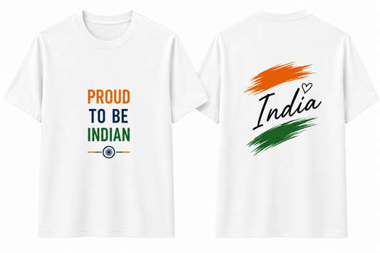 Proud To Be Indian Dual Graphics T Shirt
