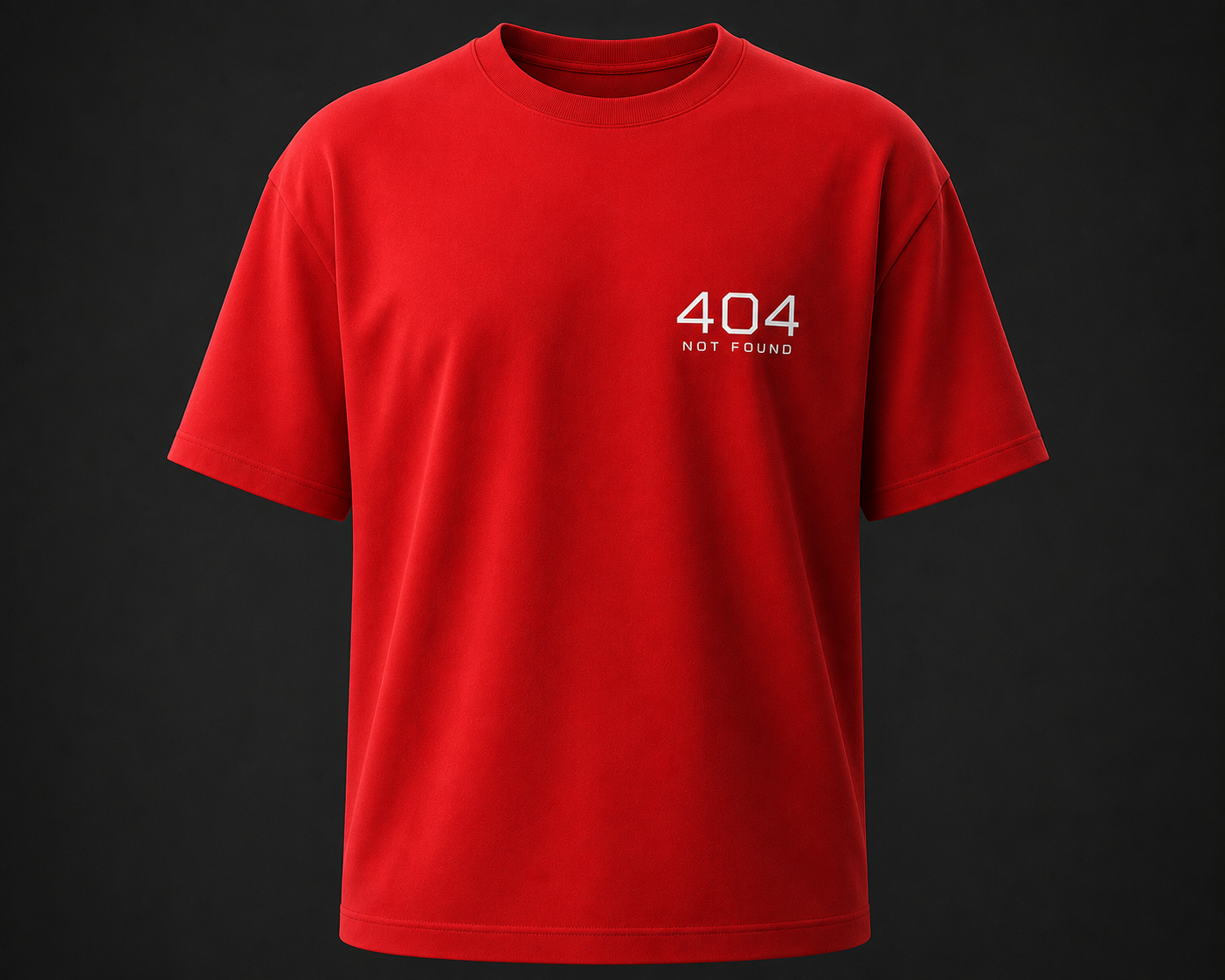 404 Not Found Typography T Shirt