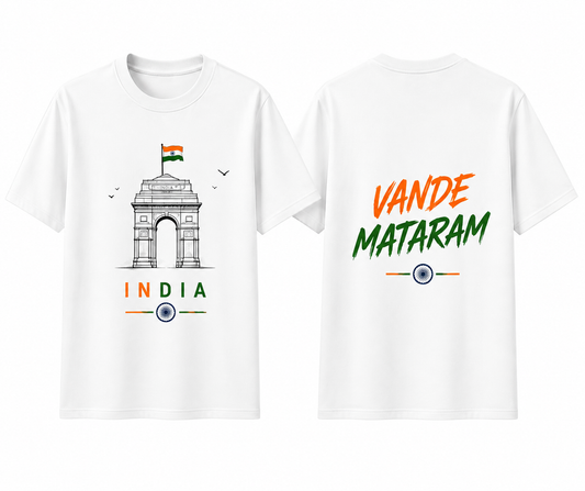 India Gate Dual Graphics T Shirt