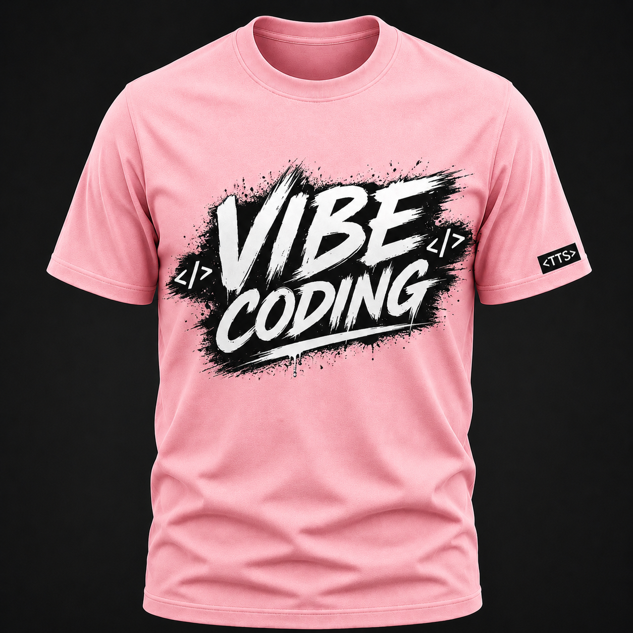 Vibe Coding Typography Cotton T Shirt