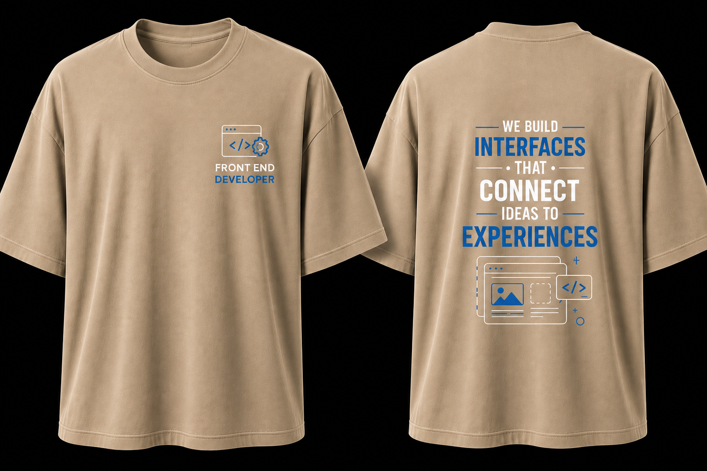 Front End Developer Oversized Cotton T Shirt