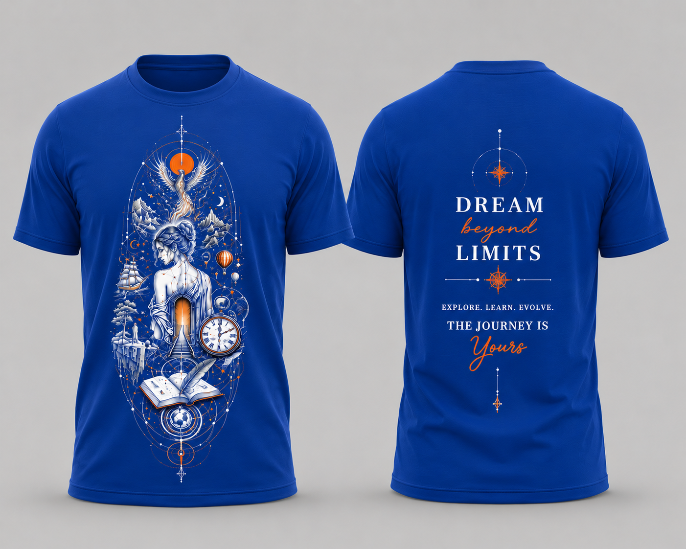 Dream Beyond Limits Dual Graphics Cotton T Shirt