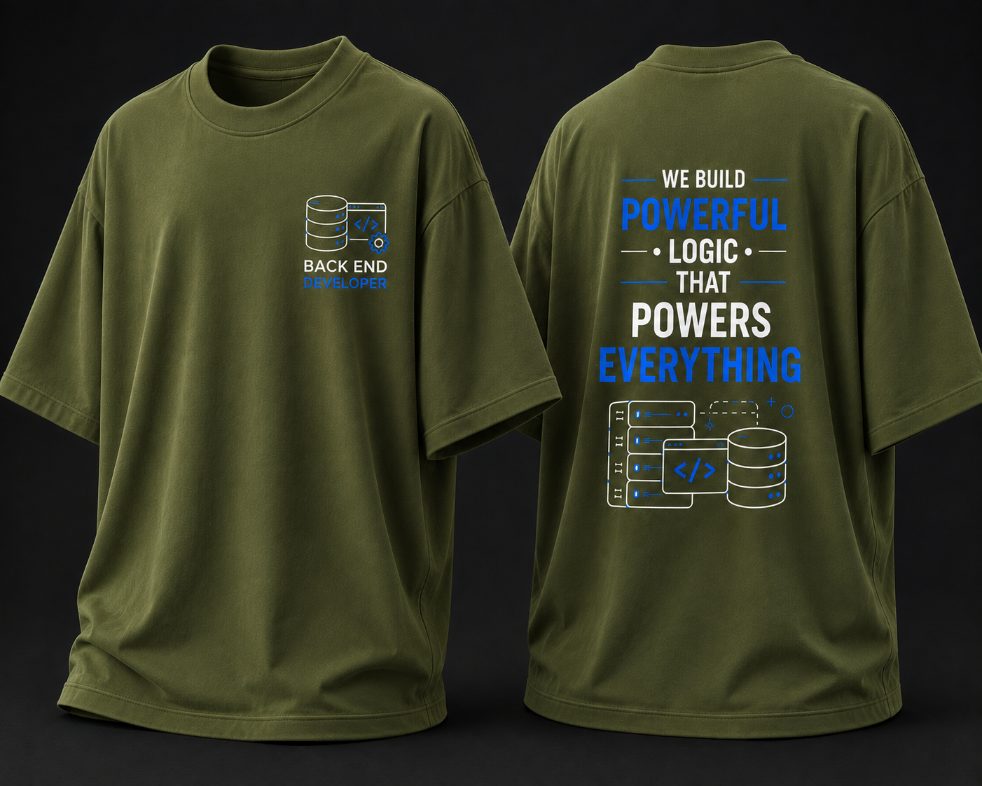 Backend Developer Oversized Cotton T Shirt
