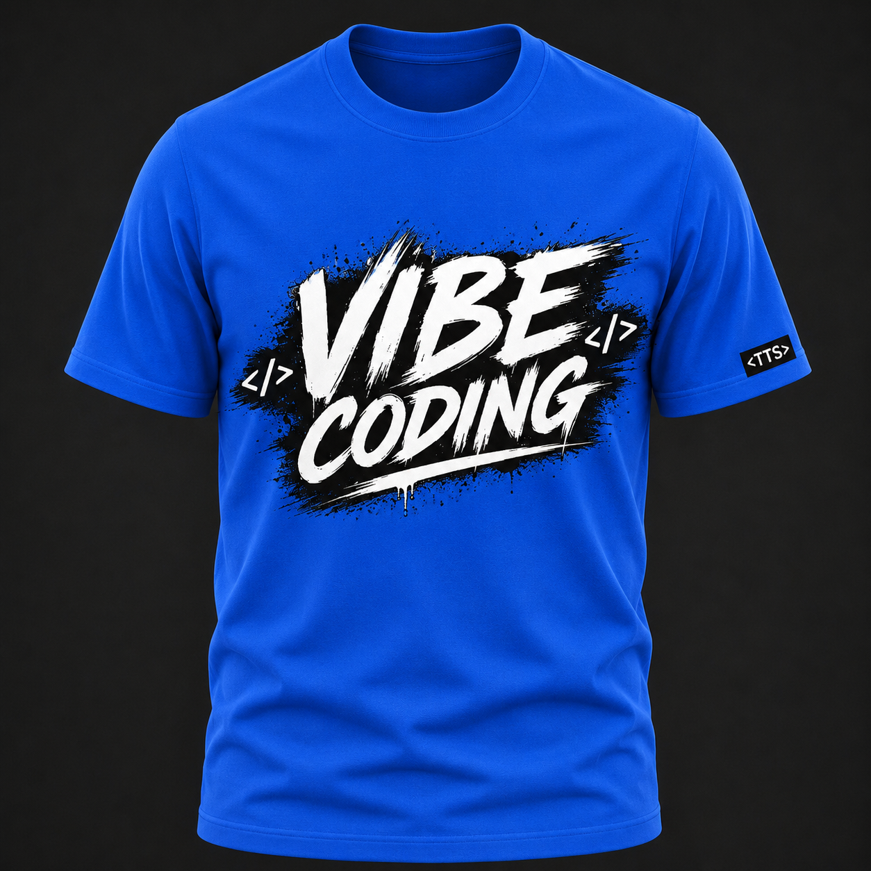 Vibe Coding Typography Cotton T Shirt