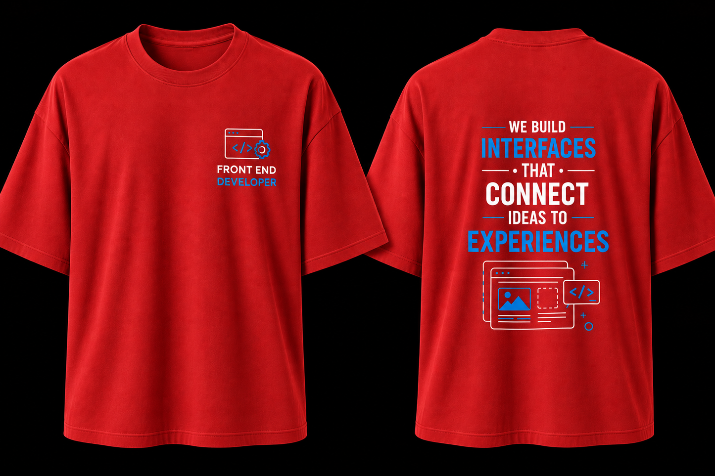 Front End Developer Oversized Cotton T Shirt