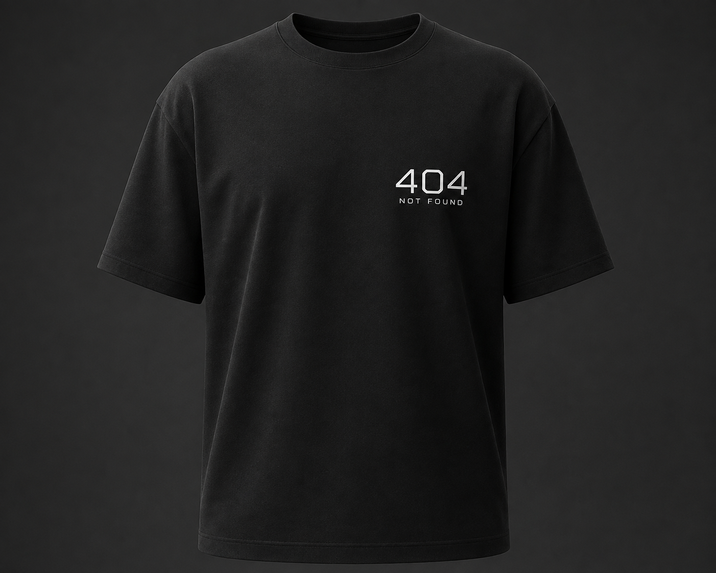 404 Not Found Typography T Shirt