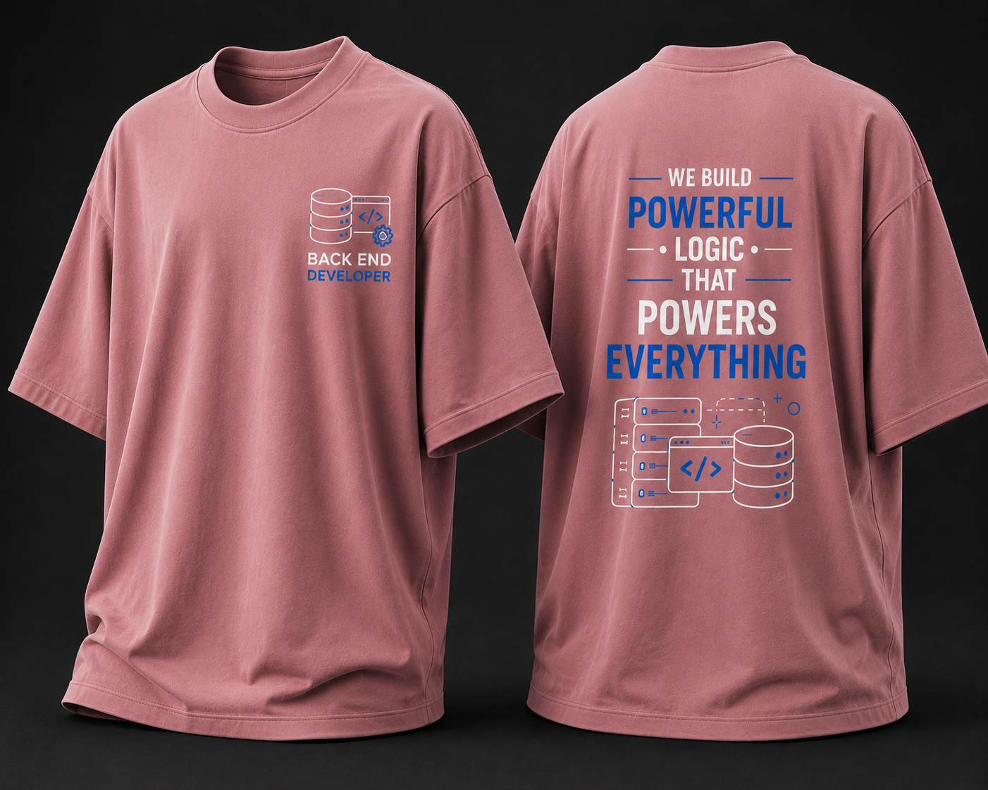Backend Developer Oversized Cotton T Shirt