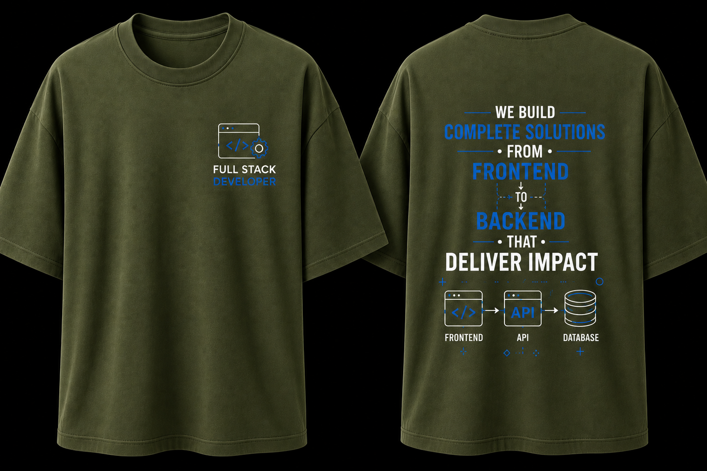 Full Stack Developer Oversized Cotton T Shirt