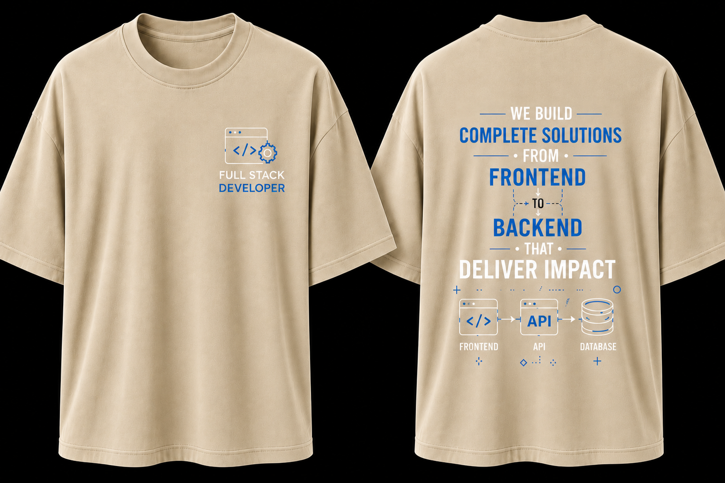 Full Stack Developer Oversized Cotton T Shirt