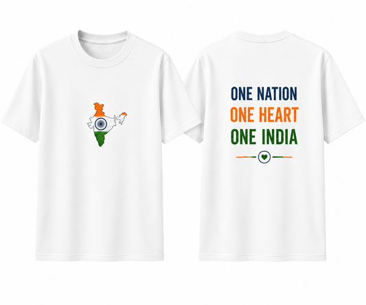 India Map Dual Graphics T Shirt