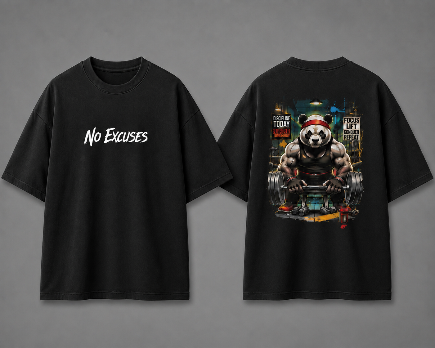 Workout Panda Oversized Cotton T Shirt