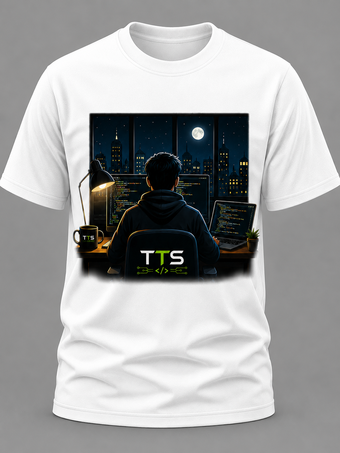 Dev Working In The Night Cotton T Shirt