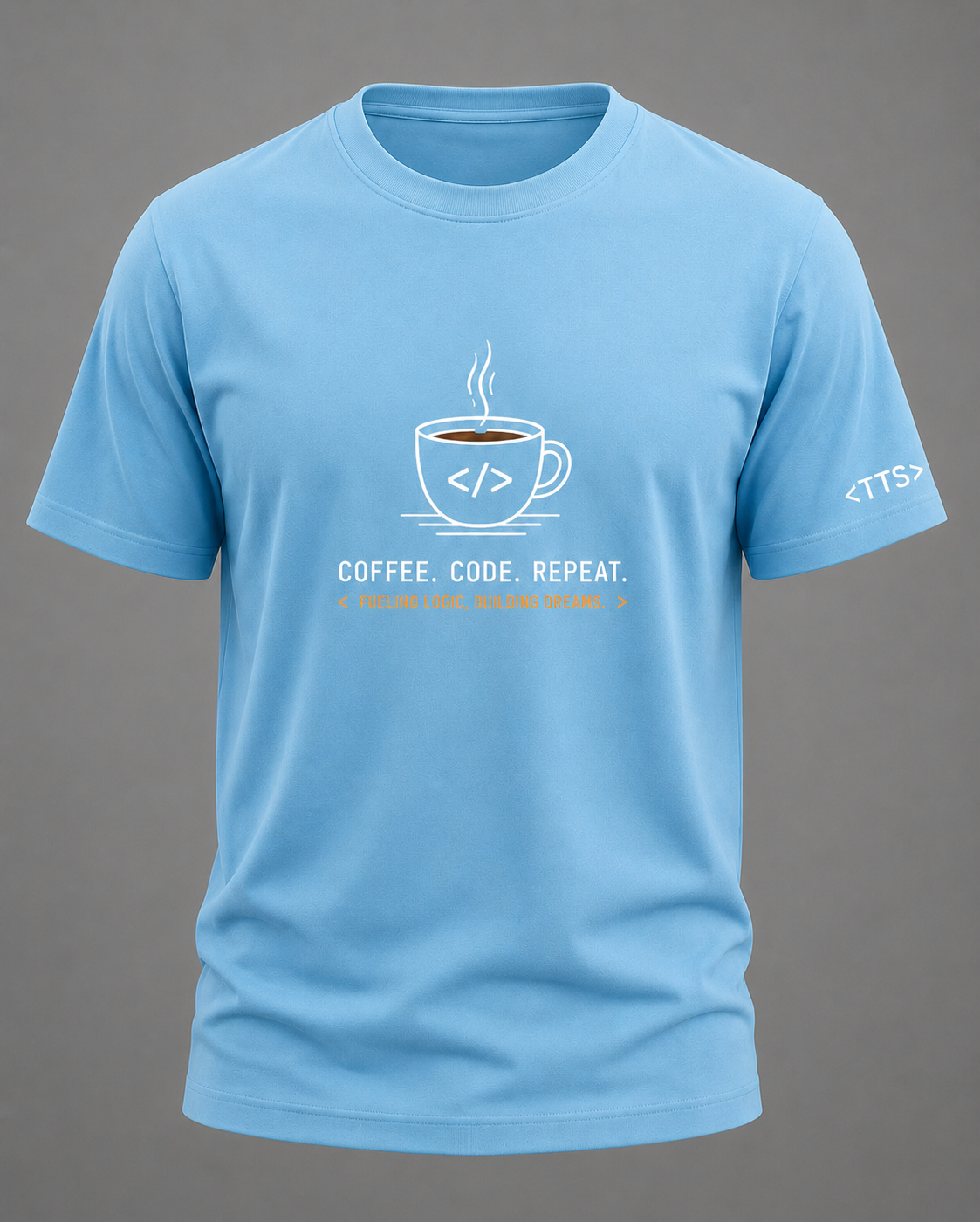 Coffee Code Repeat Cotton T Shirt