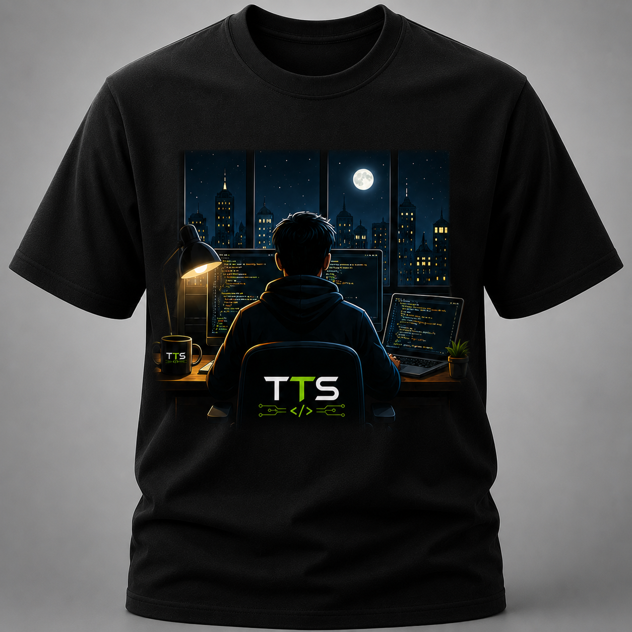 Dev Working In The Night Cotton T Shirt