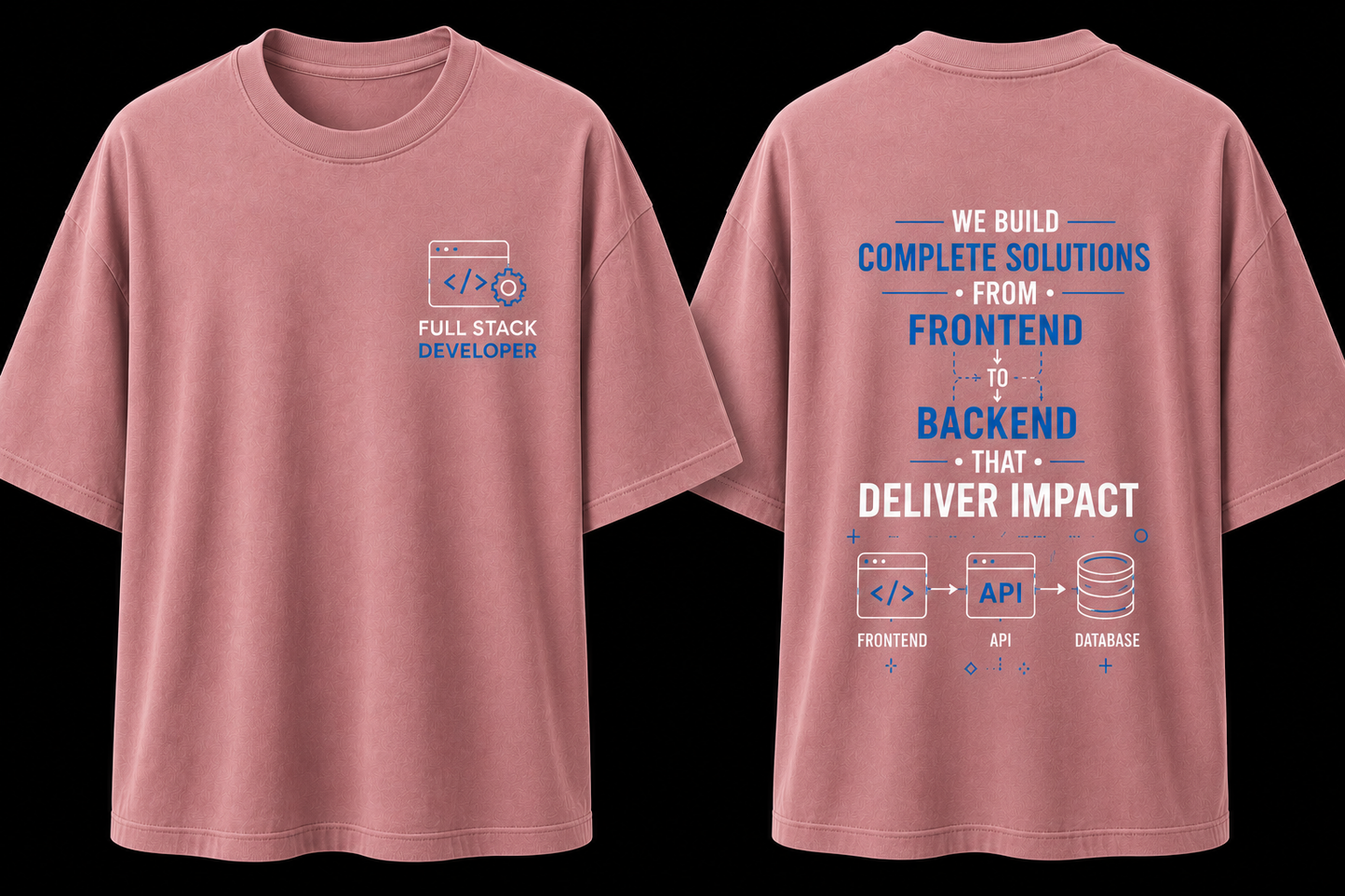 Full Stack Developer Oversized Cotton T Shirt
