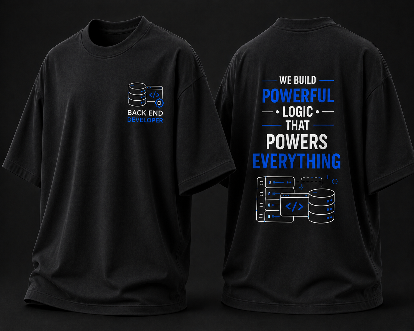Backend Developer Oversized Cotton T Shirt