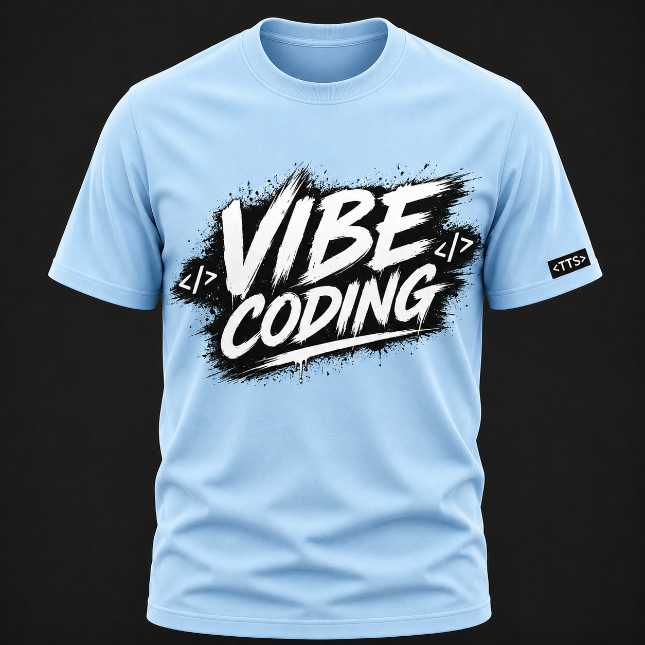 Vibe Coding Typography Cotton T Shirt