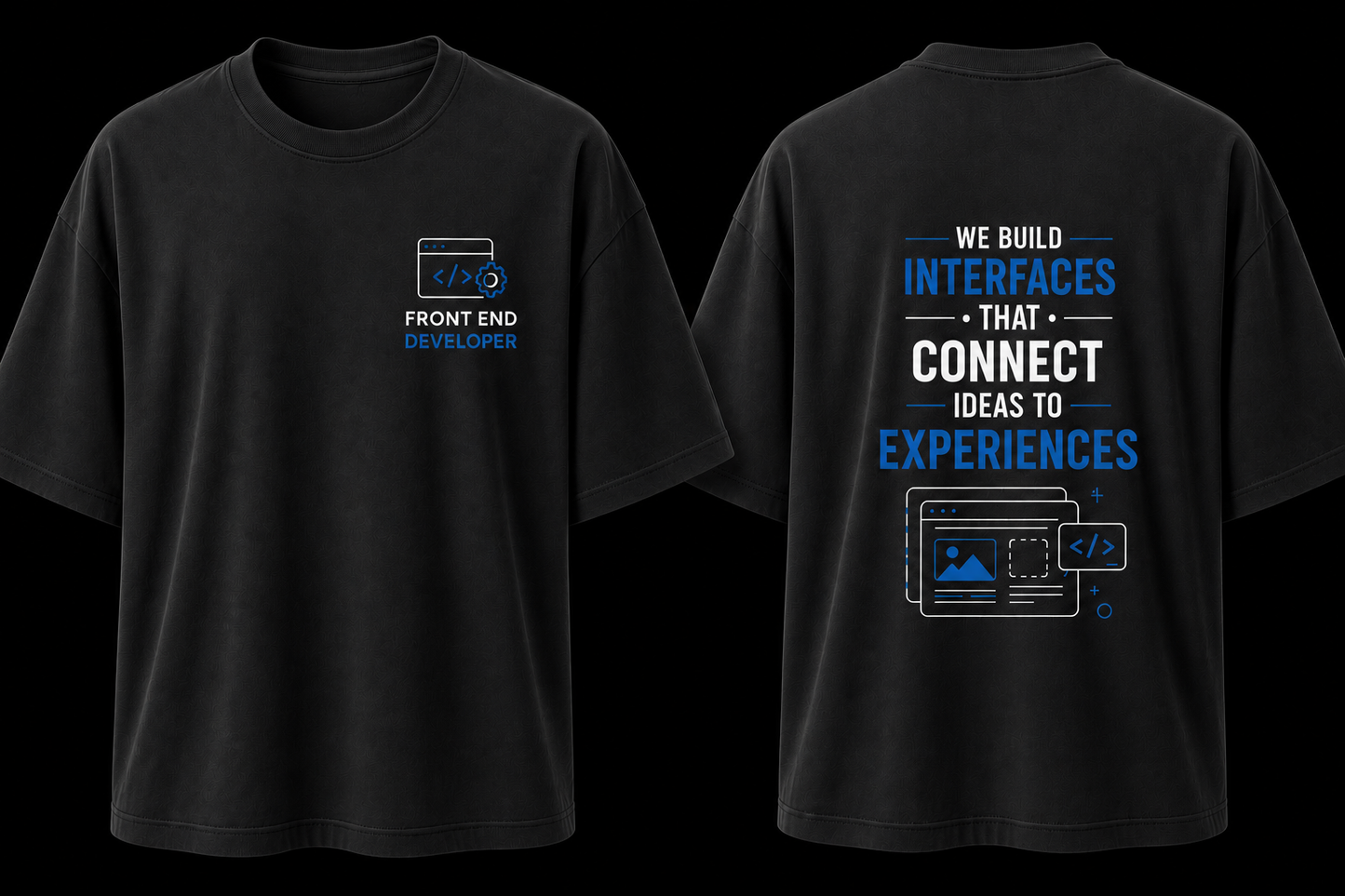 Front End Developer Oversized Cotton T Shirt